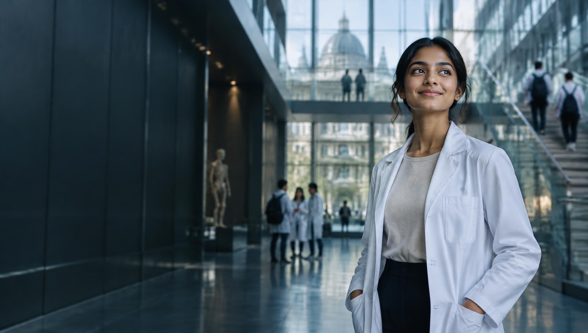 Aspiring doctor at an international medical university
